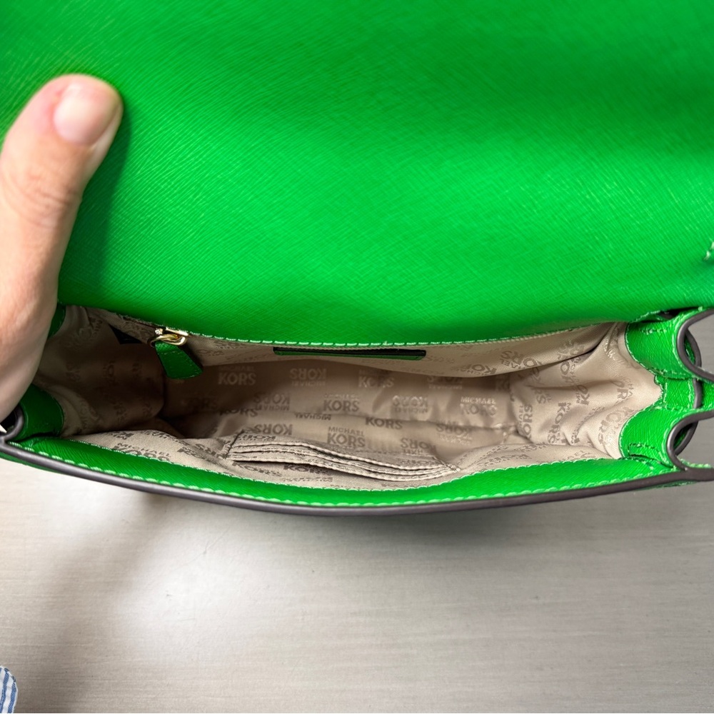 Michael Kors Dillon Studded Messenger Bag in Green Palm - Picture 14 of 16
